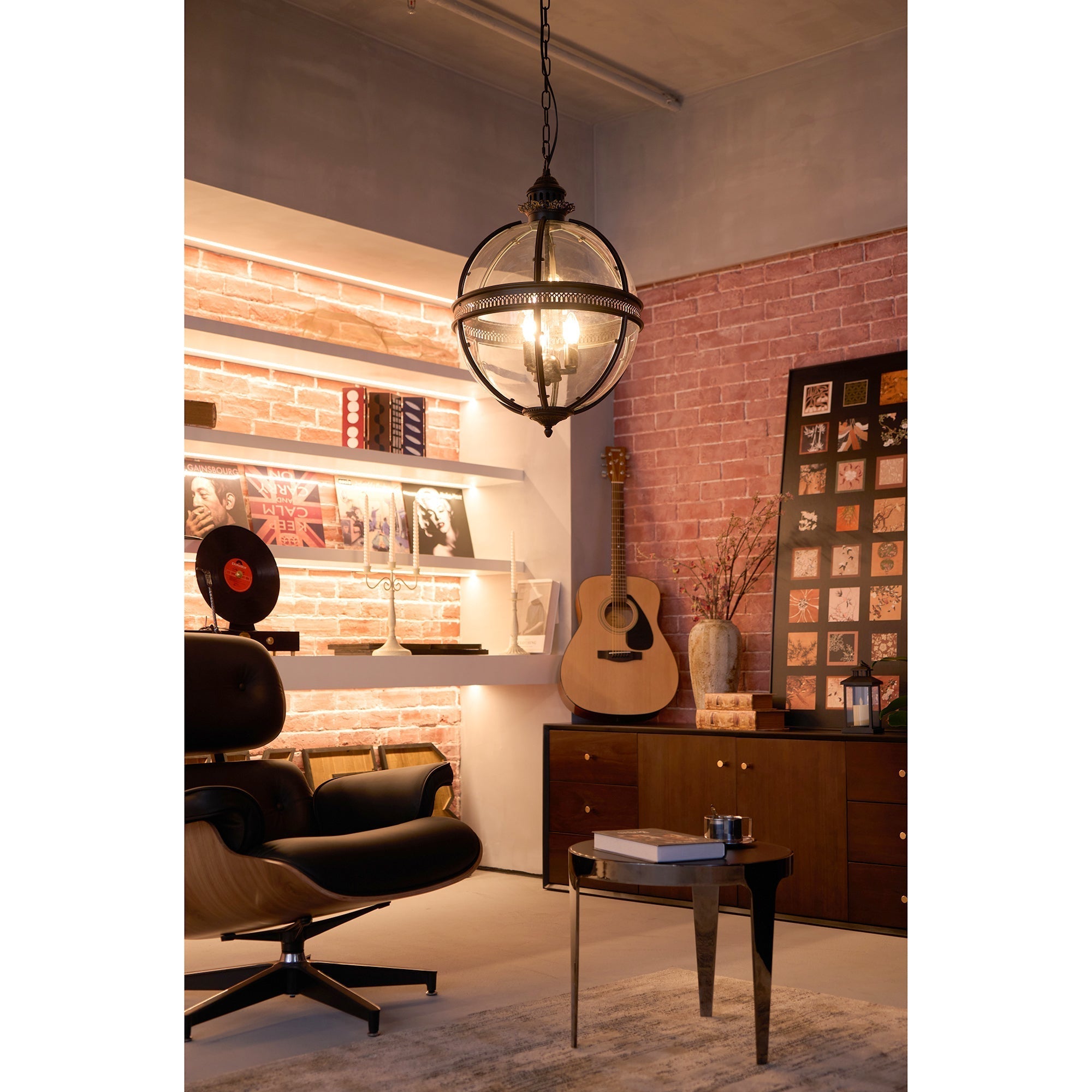 Svelte Ancien Industriel Métal Verre Suspension - Neutralighting