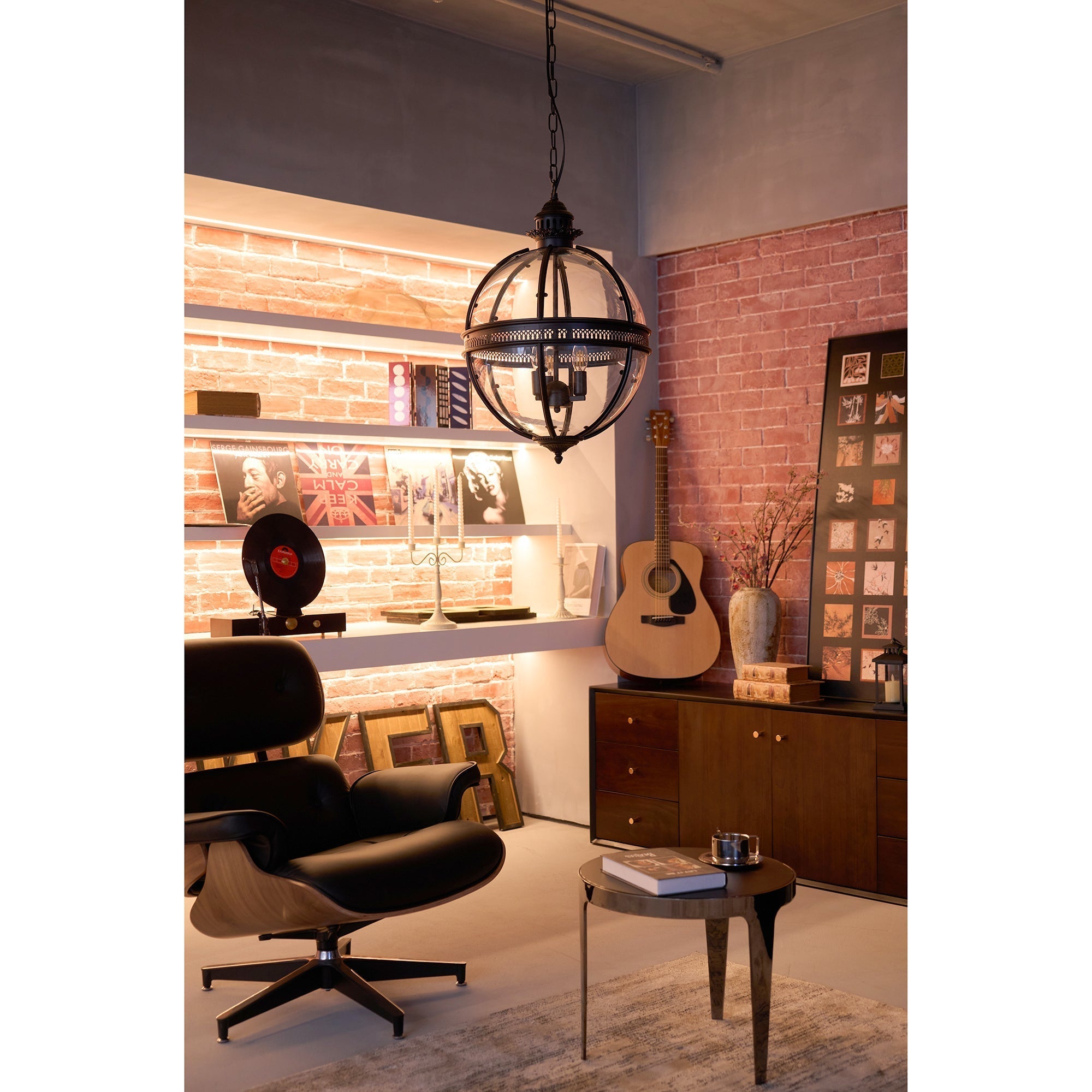 Svelte Ancien Industriel Métal Verre Suspension - Neutralighting