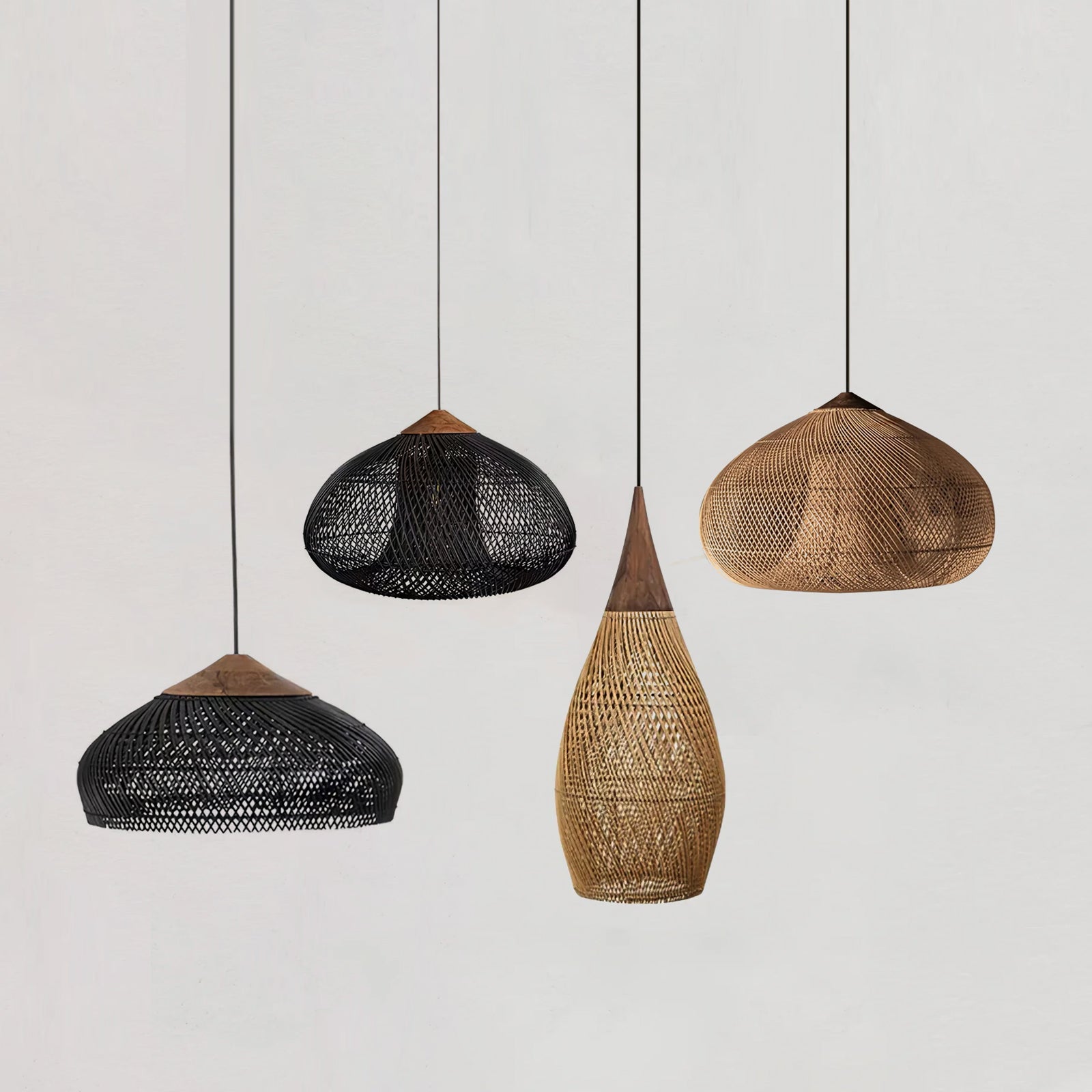 Evelyn Suspension en Rotin Tressé pour Salon - Neutralighting