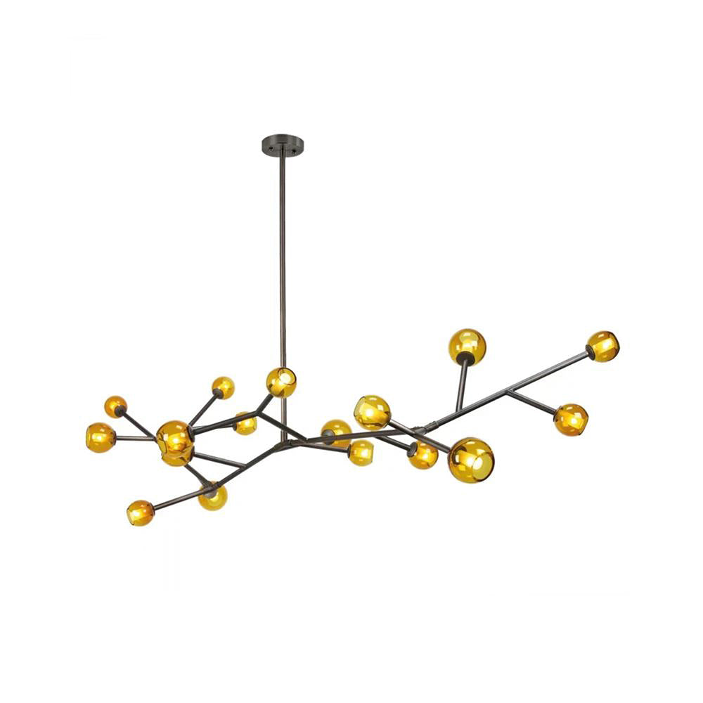 Kinetic Individuel Créativité Laiton Verre Lustre - Neutralighting