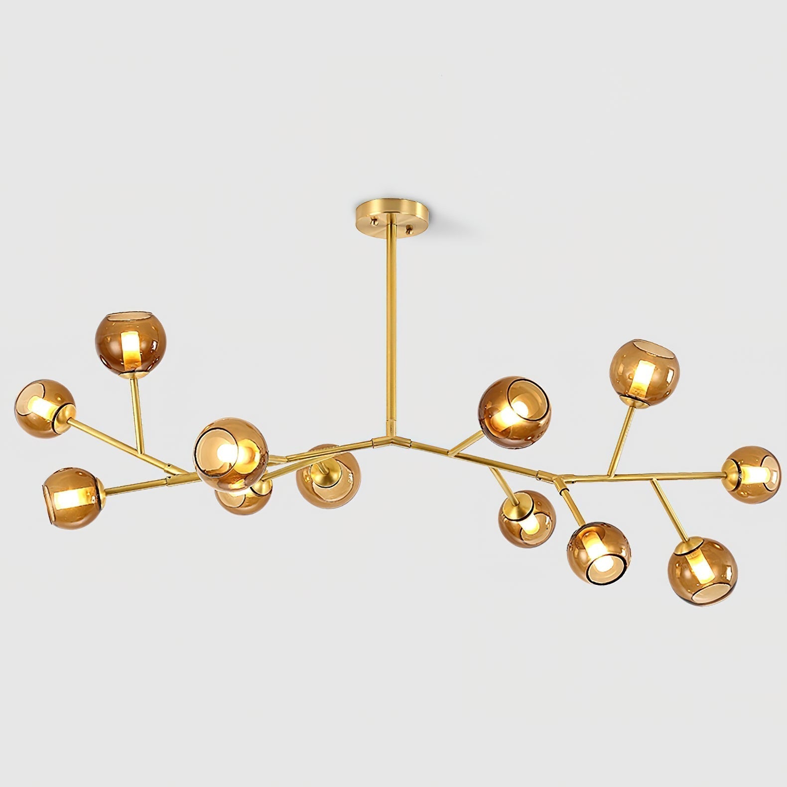 Kinetic Individuel Créativité Laiton Verre Lustre - Neutralighting