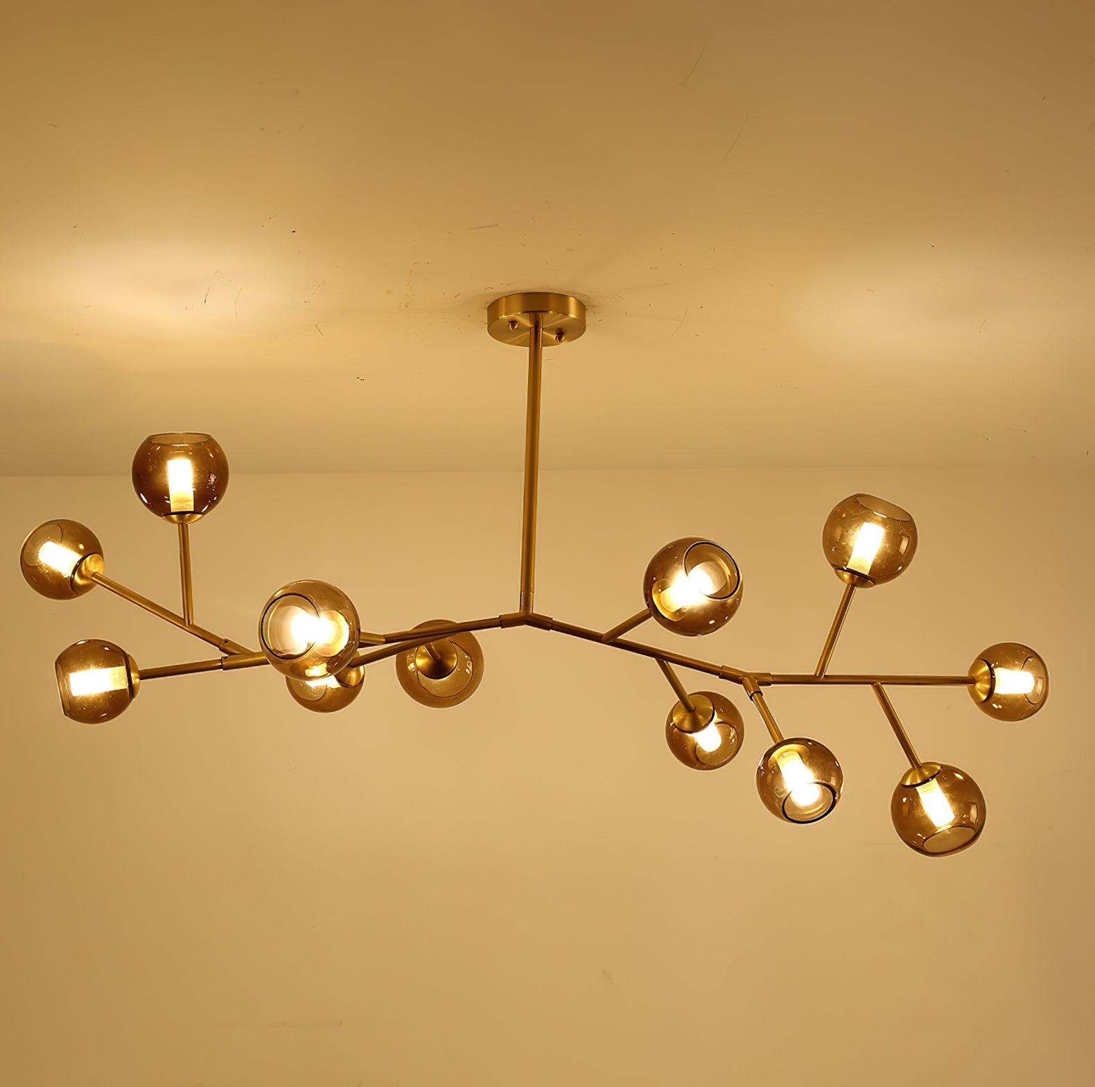Kinetic Individuel Créativité Laiton Verre Lustre - Neutralighting