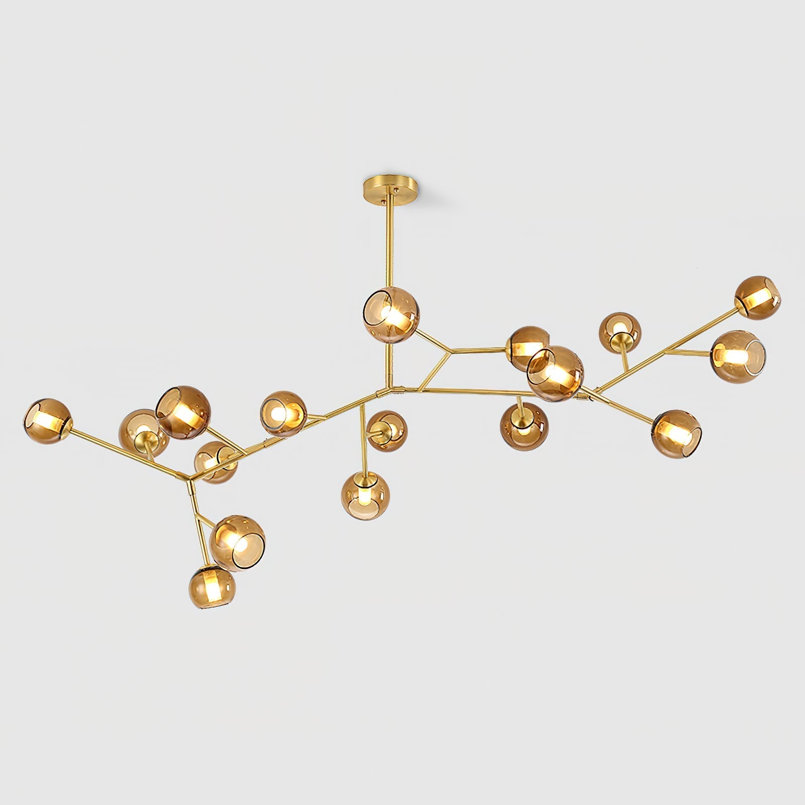 Kinetic Individuel Créativité Laiton Verre Lustre - Neutralighting