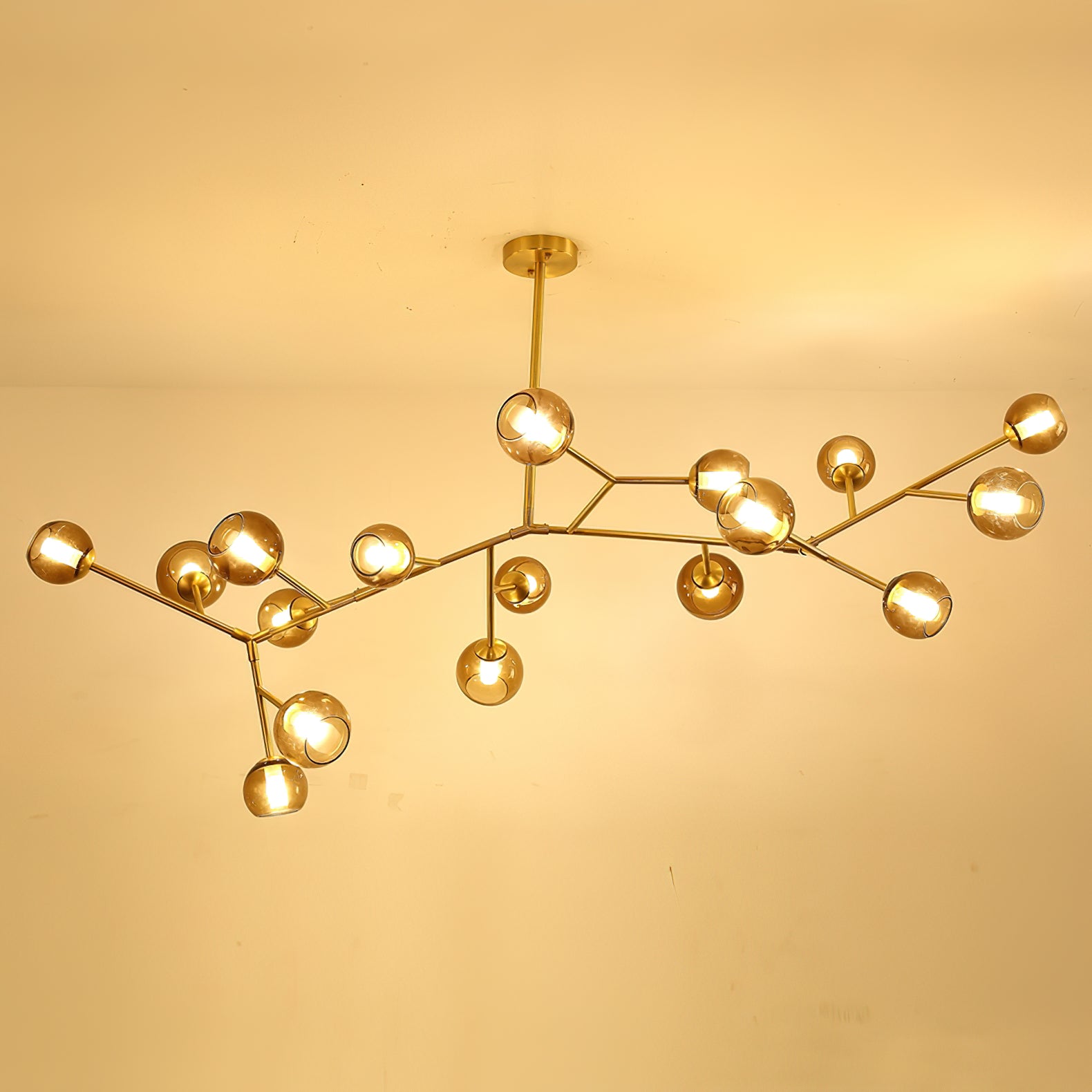 Kinetic Individuel Créativité Laiton Verre Lustre - Neutralighting