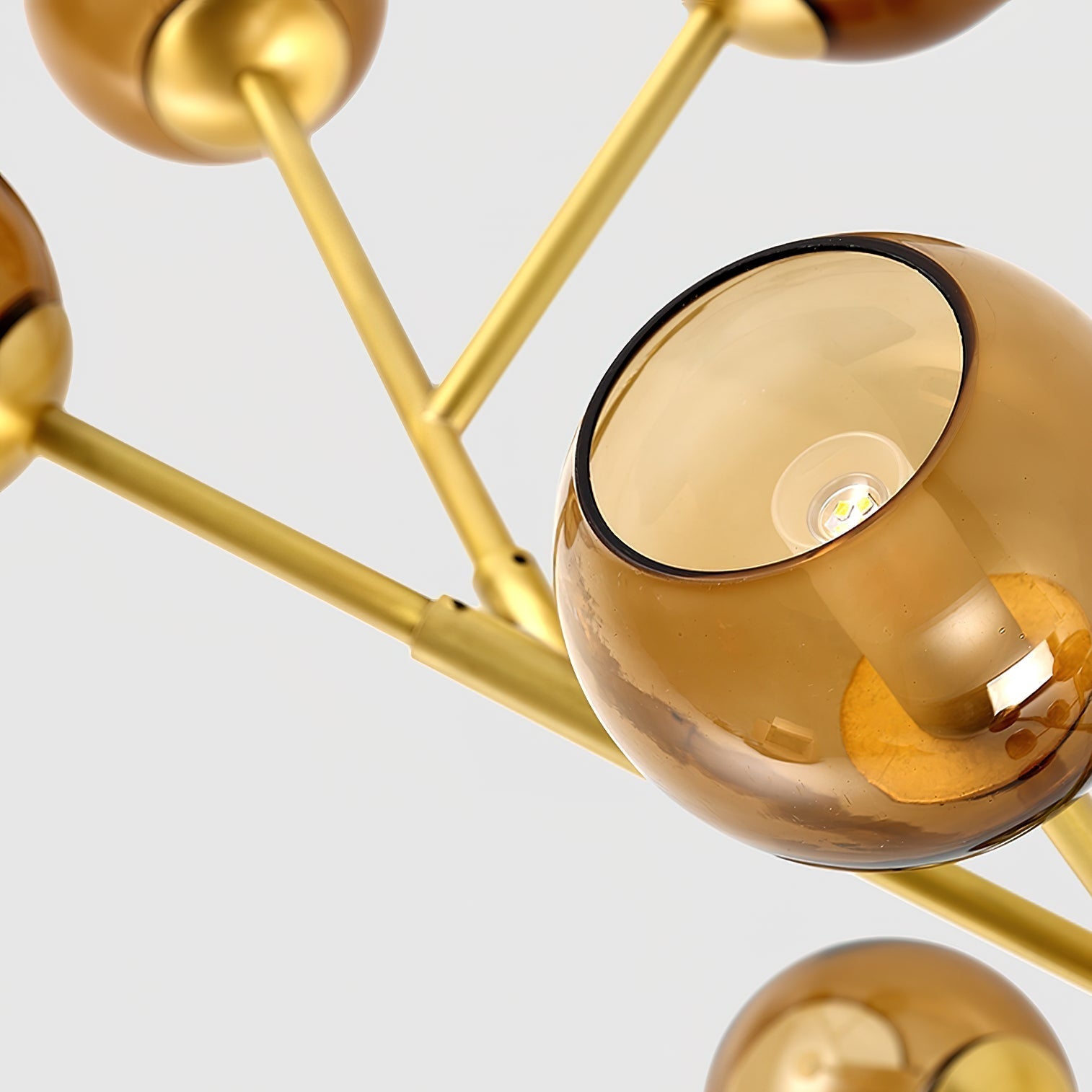 Kinetic Individuel Créativité Laiton Verre Lustre - Neutralighting