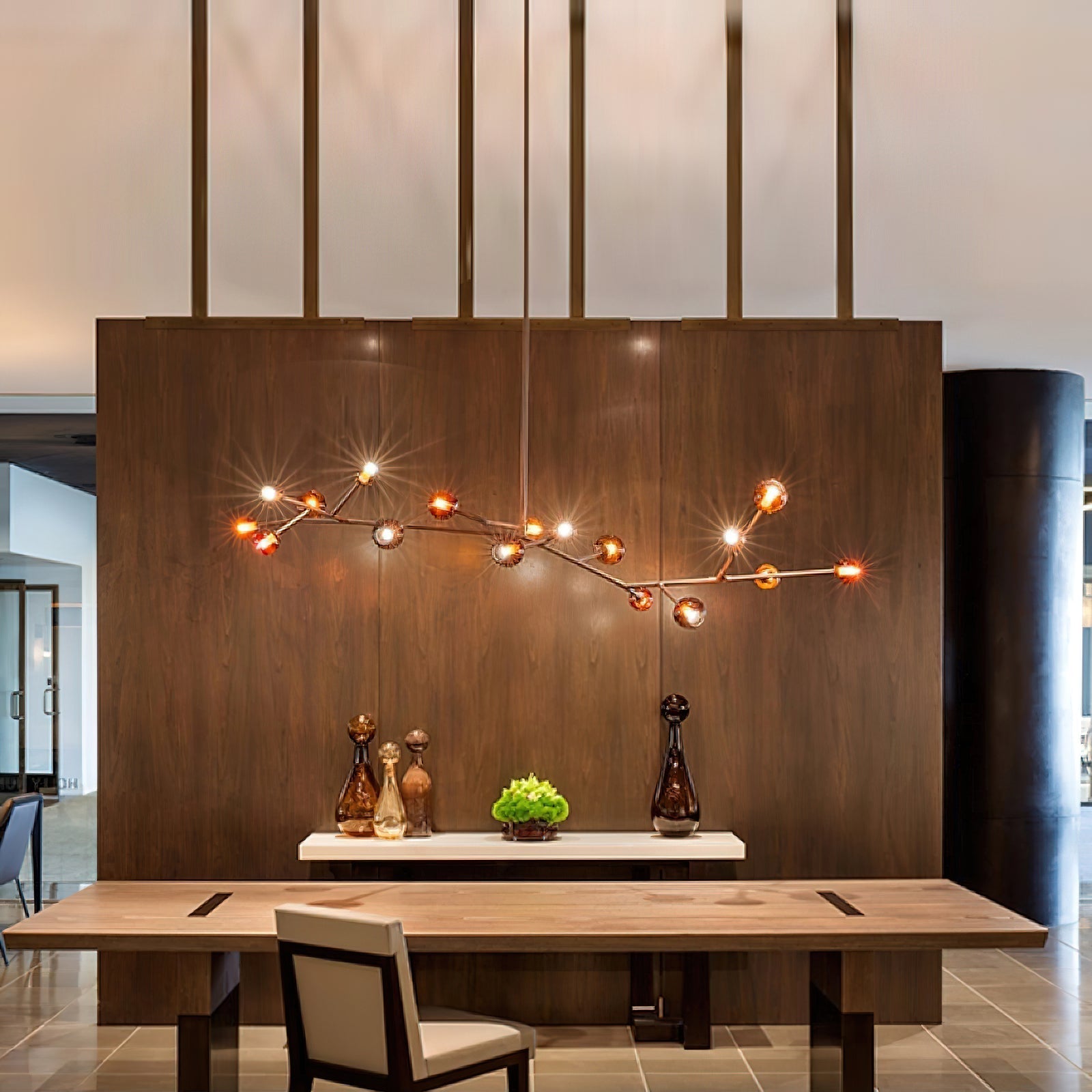 Kinetic Individuel Créativité Laiton Verre Lustre - Neutralighting