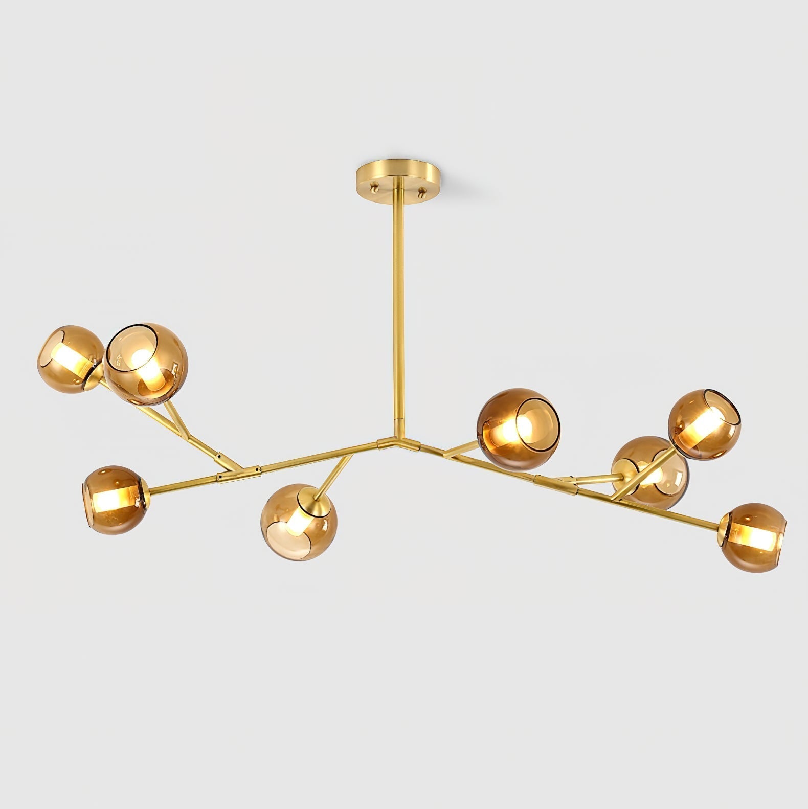 Kinetic Individuel Créativité Laiton Verre Lustre - Neutralighting