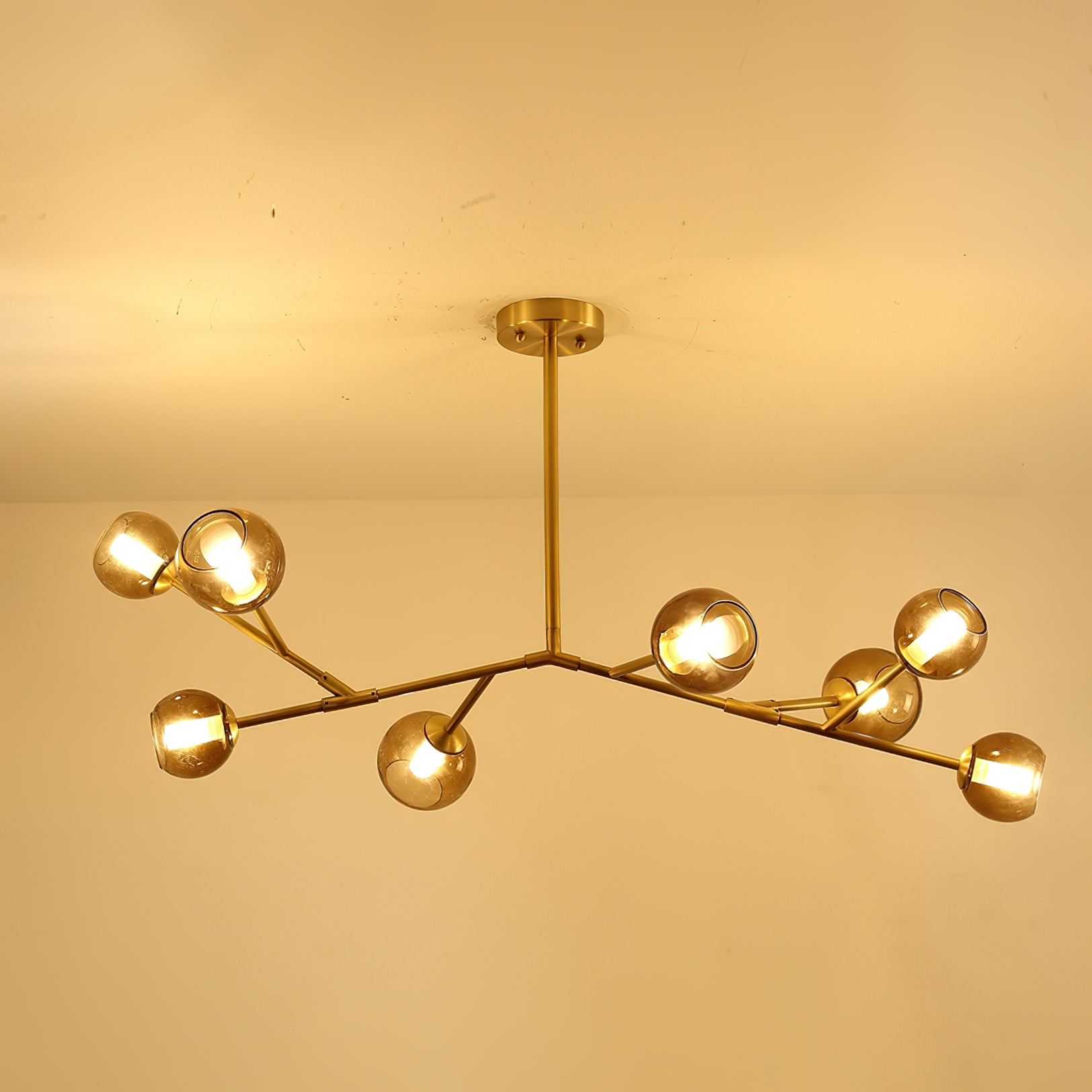Kinetic Individuel Créativité Laiton Verre Lustre - Neutralighting