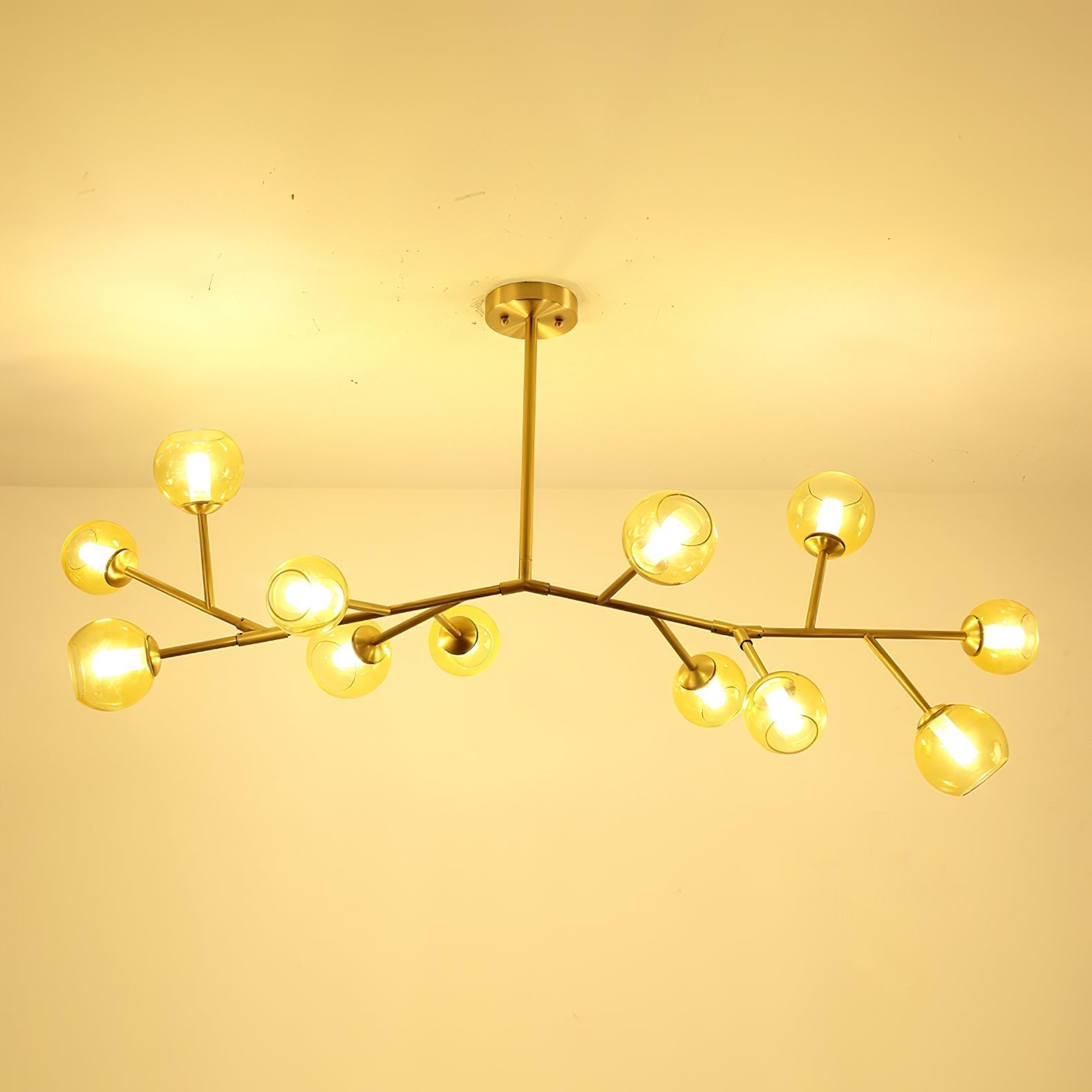 Kinetic Individuel Créativité Laiton Verre Lustre - Neutralighting