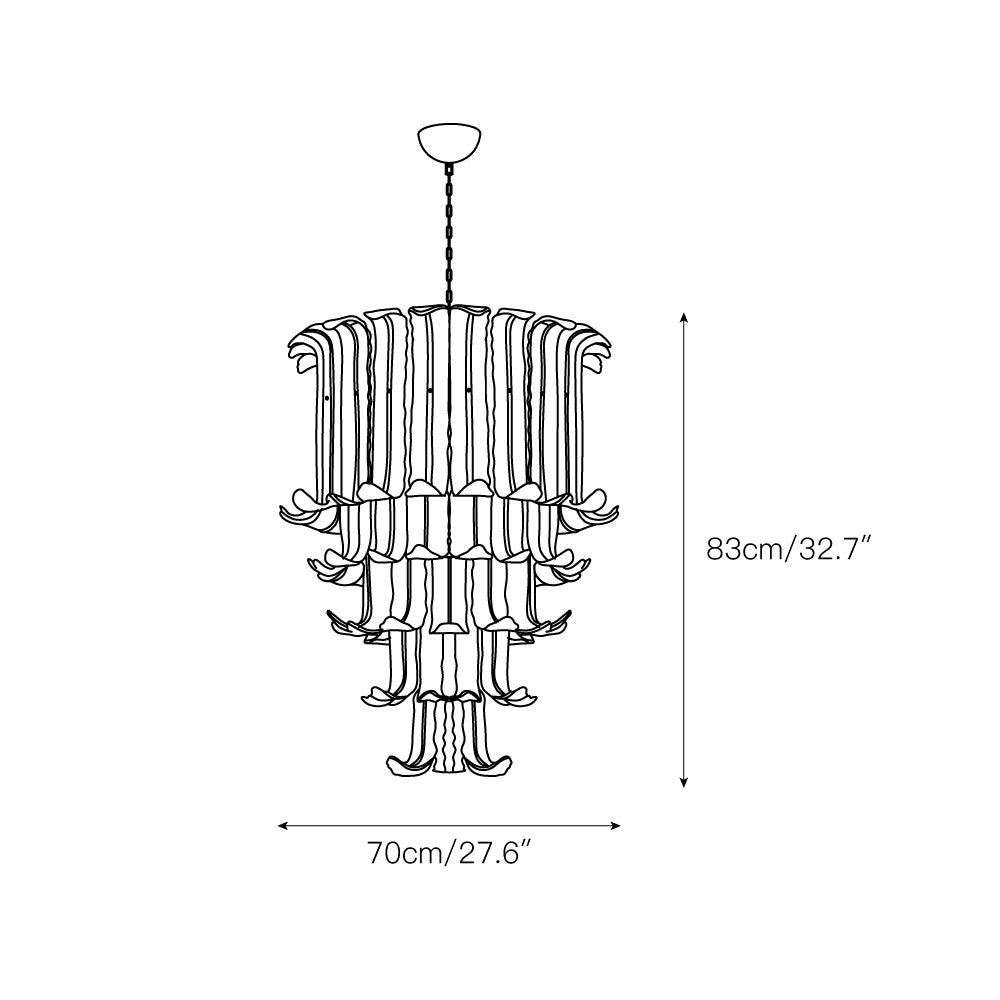 Aether Postmodern Luxury Glass Metal Chandelier - Lamp Copper
