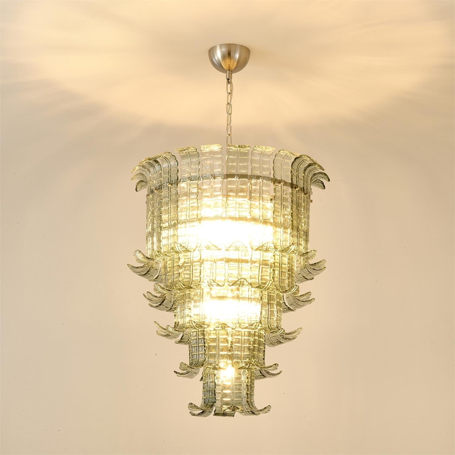 Brasher Lustre en Verre de Murano à Plusieurs Niveaux élégant - Neutralighting