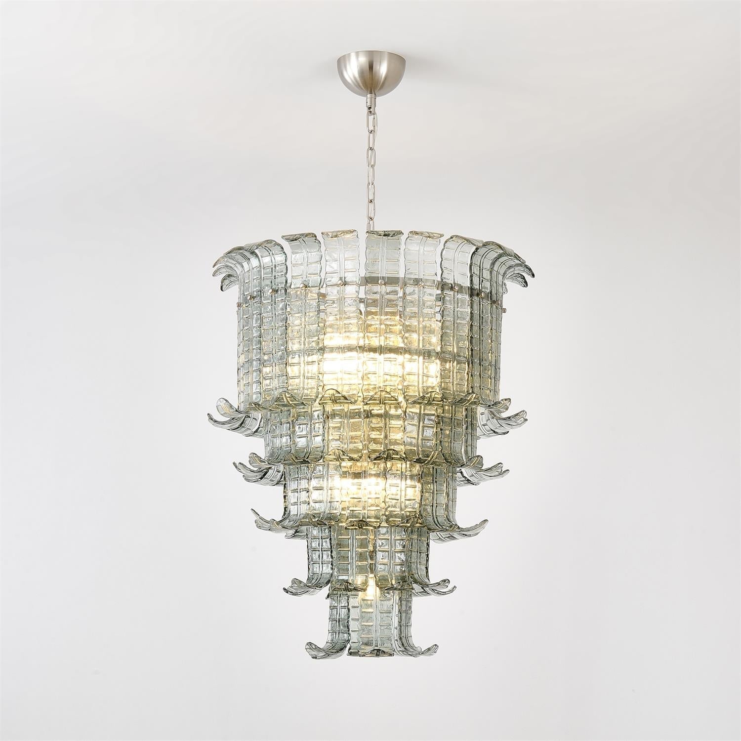 Brasher Lustre en Verre de Murano à Plusieurs Niveaux élégant - Neutralighting