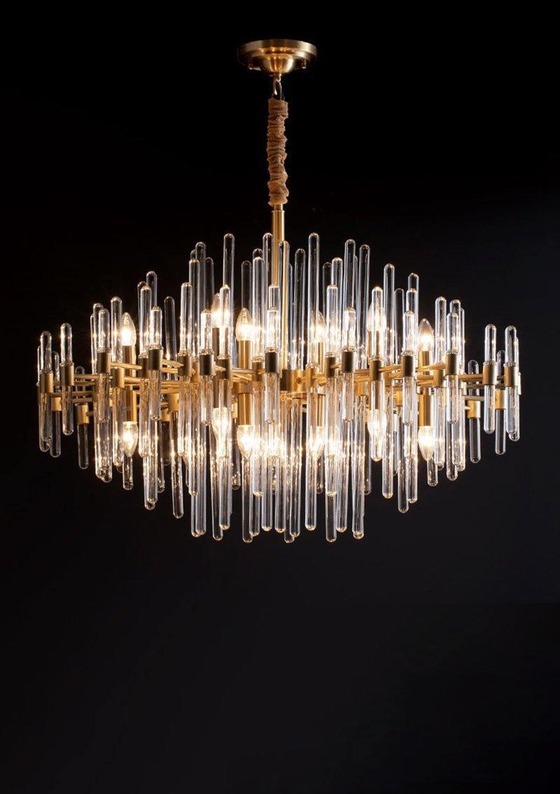 Solara Chandelier en Laiton Antique de Luxe - Neutralighting