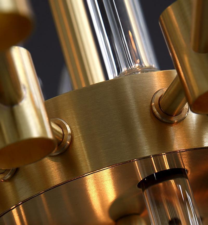 Solara Chandelier en Laiton Antique de Luxe - Neutralighting