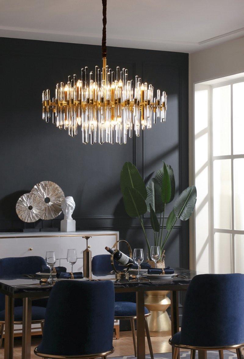 Solara Chandelier en Laiton Antique de Luxe - Neutralighting