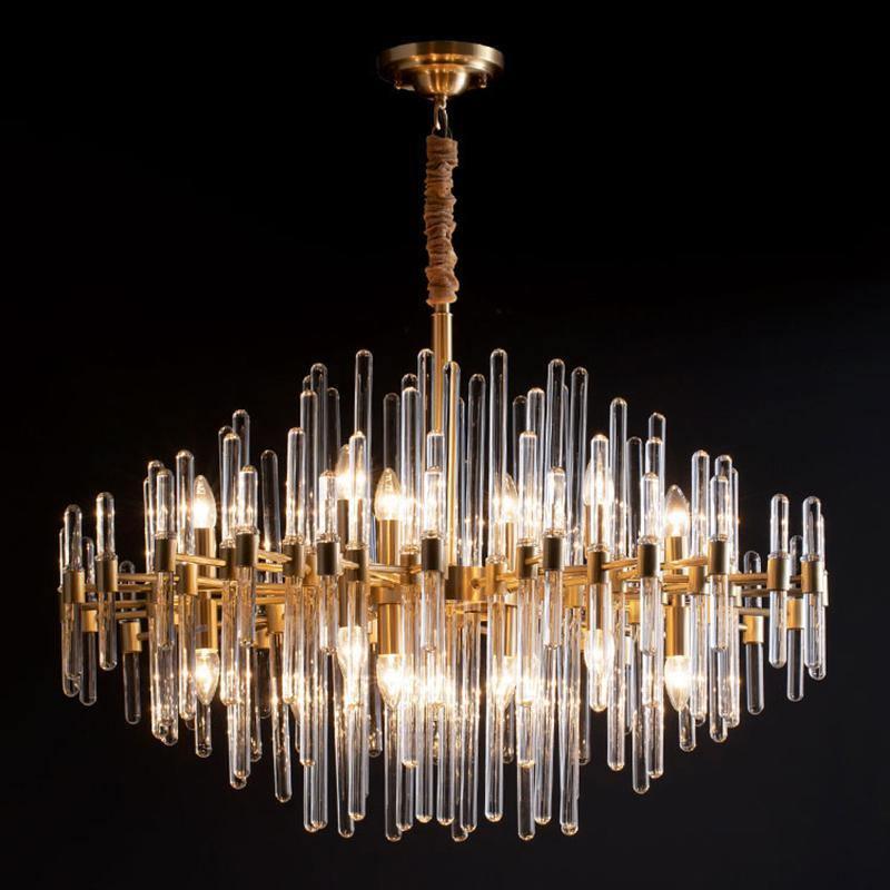 Solara Chandelier en Laiton Antique de Luxe - Neutralighting