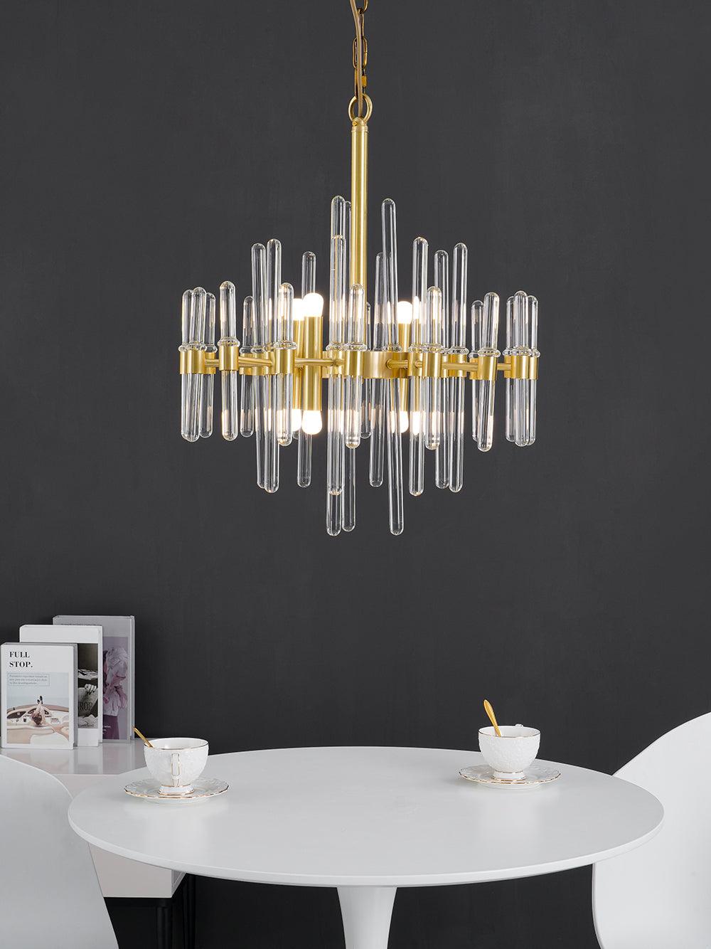 Solara Chandelier en Laiton Antique de Luxe - Neutralighting