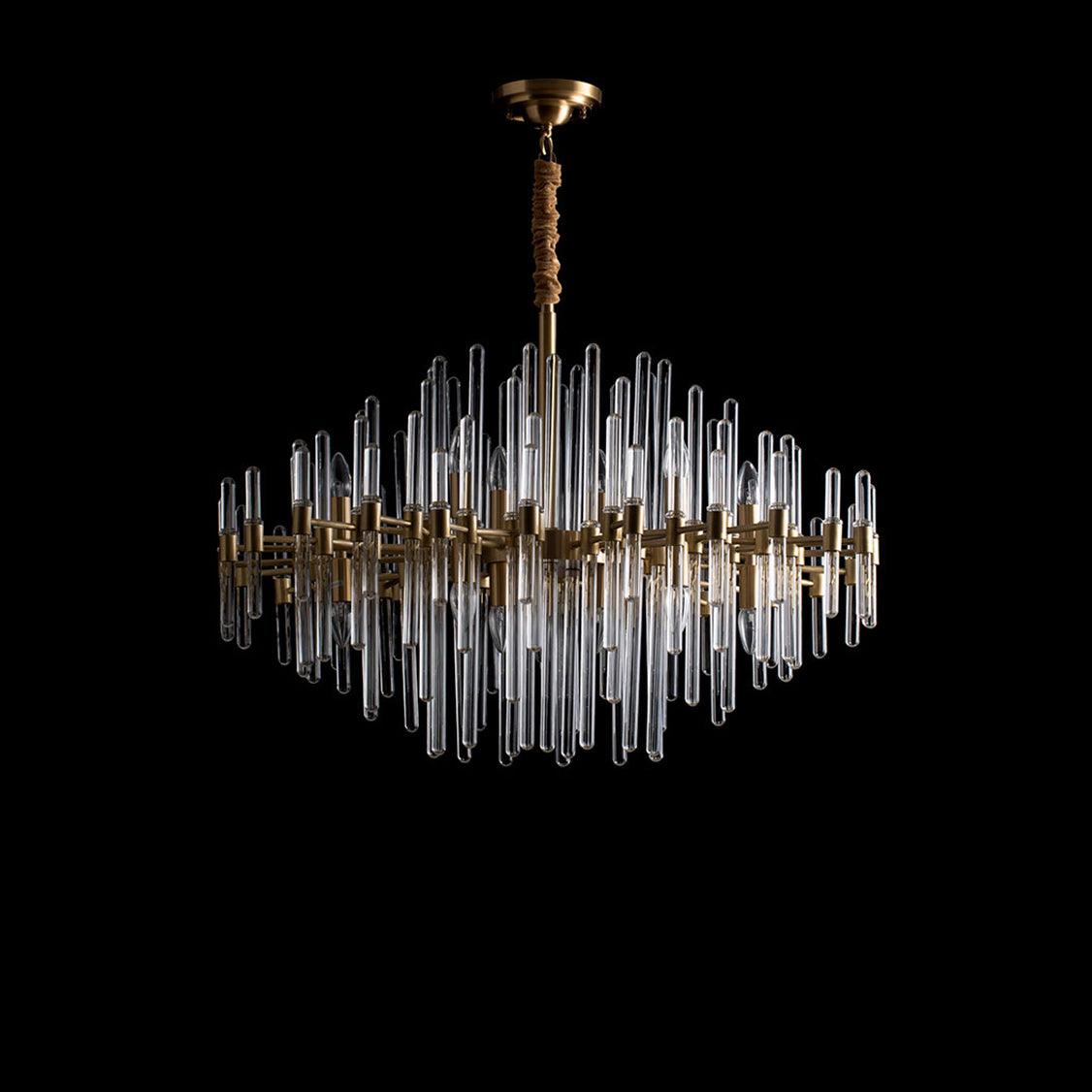 Solara Chandelier en Laiton Antique de Luxe - Neutralighting