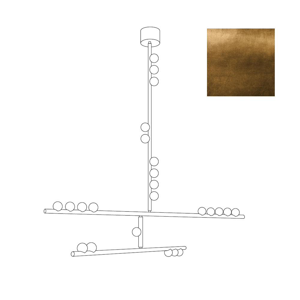 Orbis Moderne Minimaliste Baisse Système Antique Verre Lustre - Neutralighting
