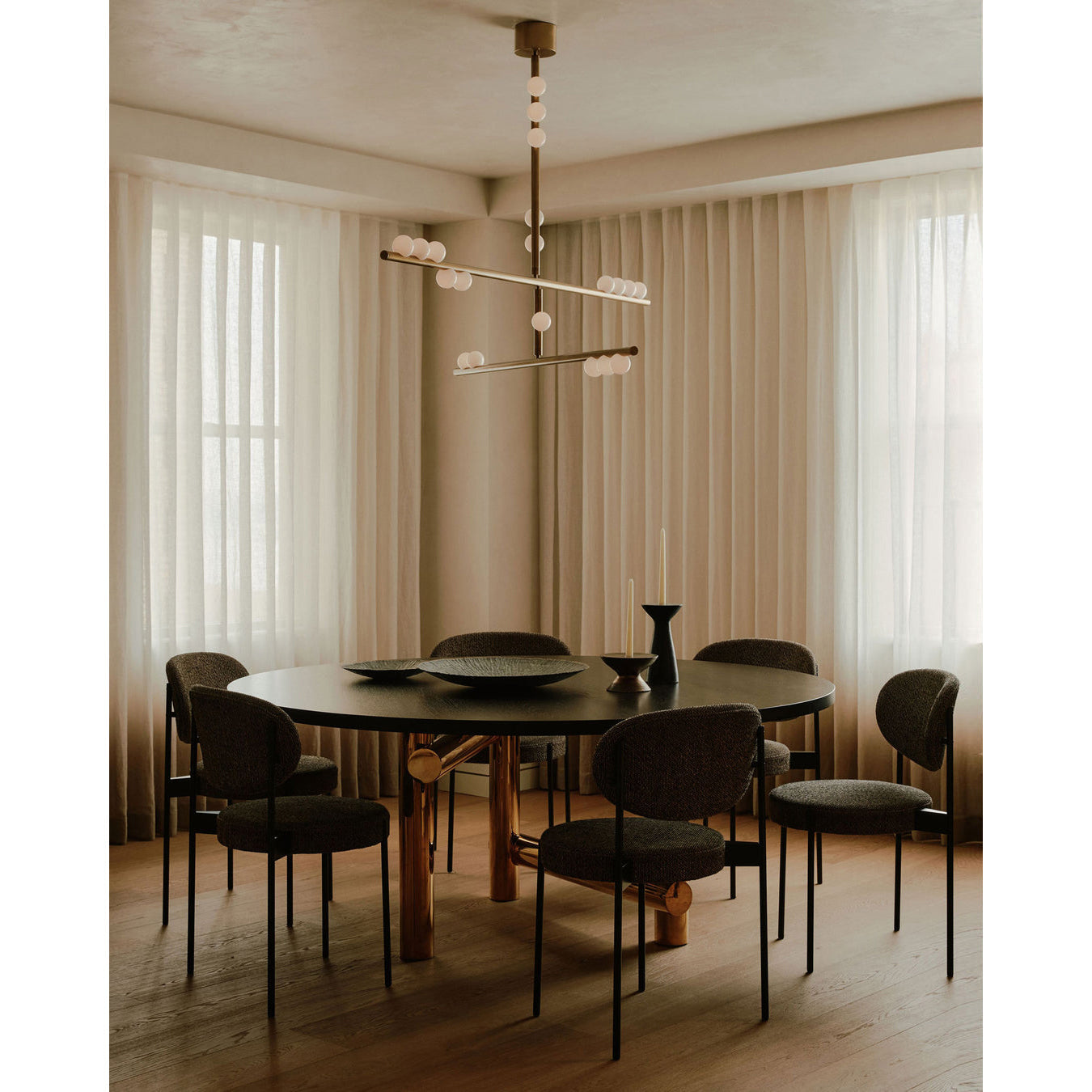 Orbis Moderne Minimaliste Baisse Système Antique Verre Lustre - Neutralighting