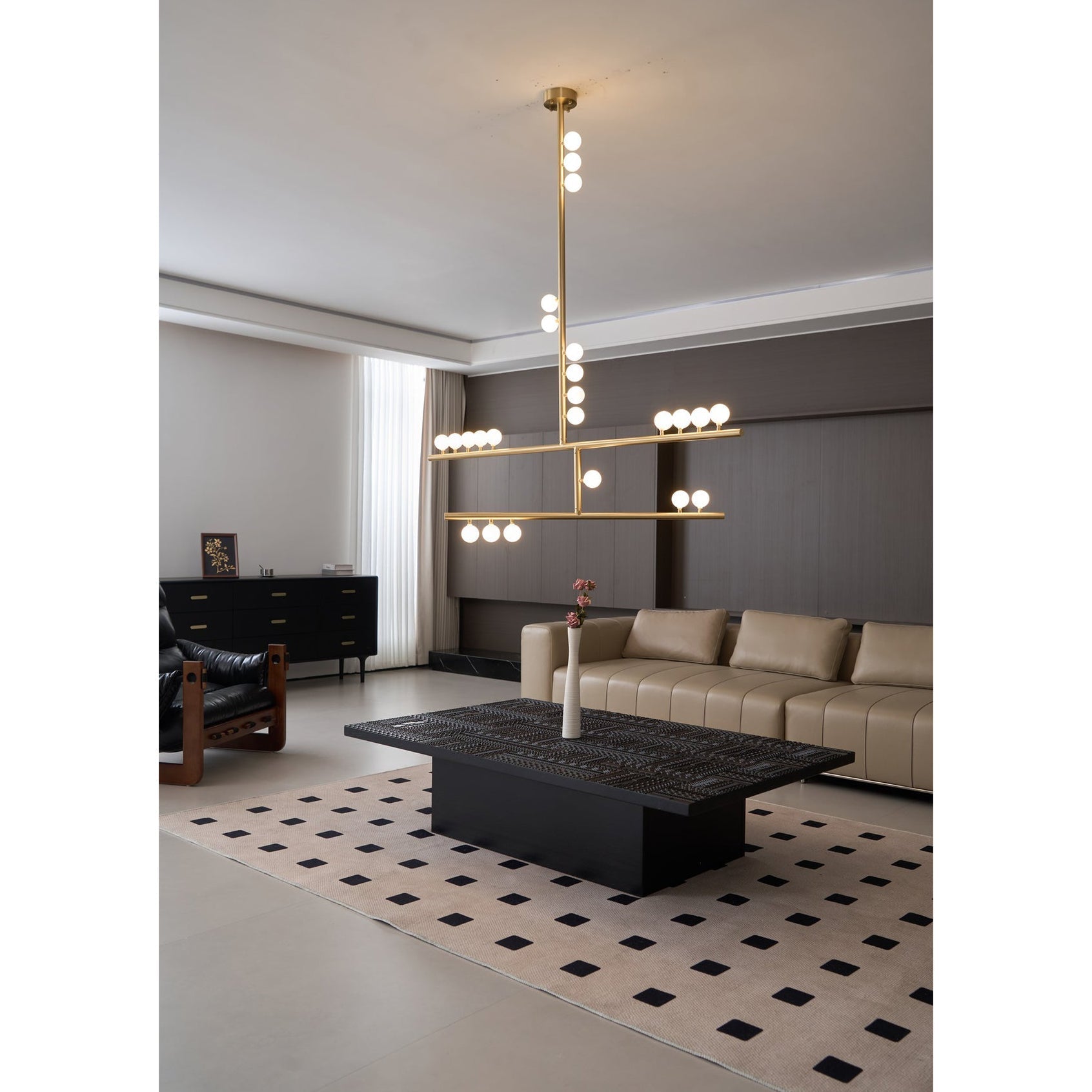 Orbis Moderne Minimaliste Baisse Système Antique Verre Lustre - Neutralighting