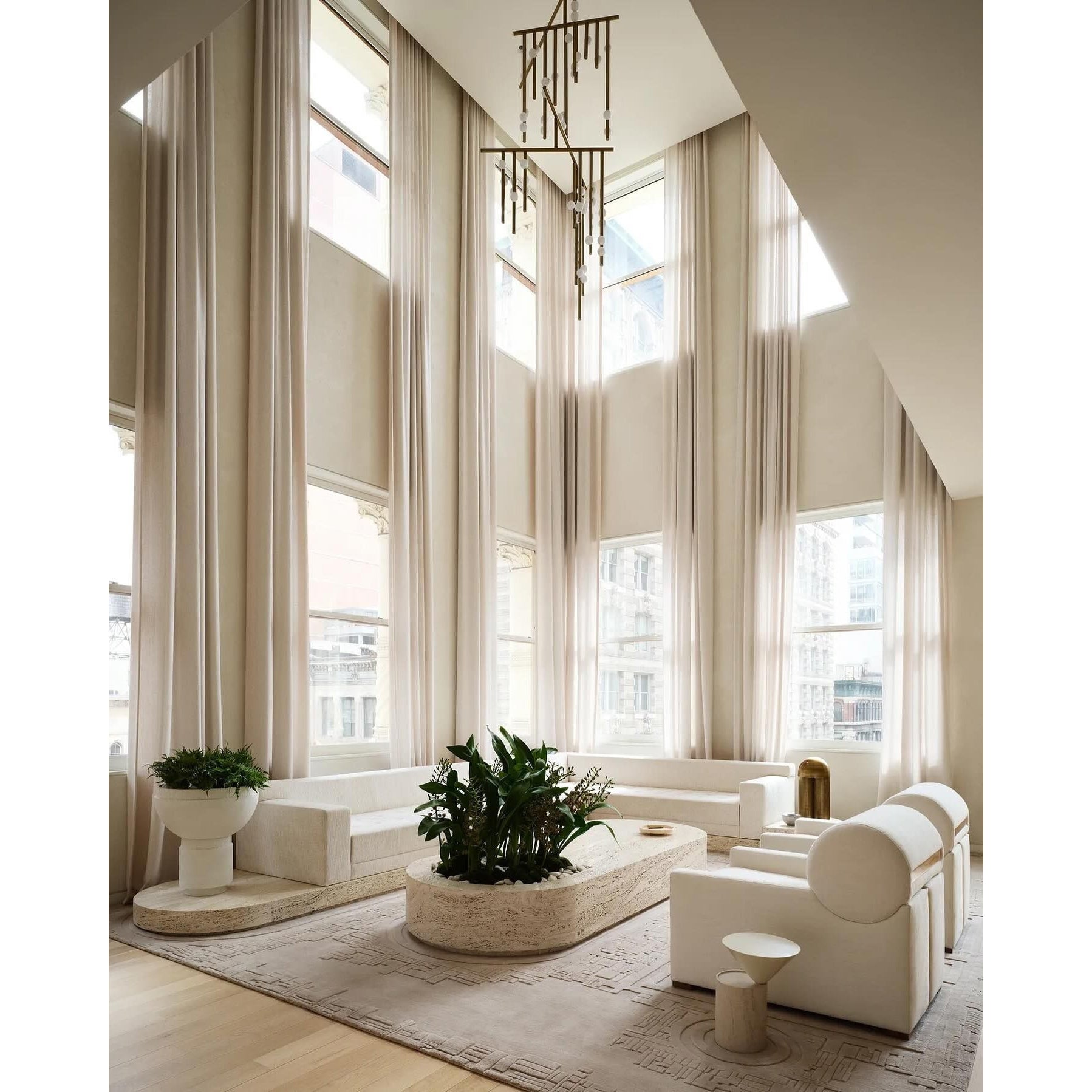 Orbis Moderne Minimaliste Baisse Système Antique Verre Lustre - Neutralighting