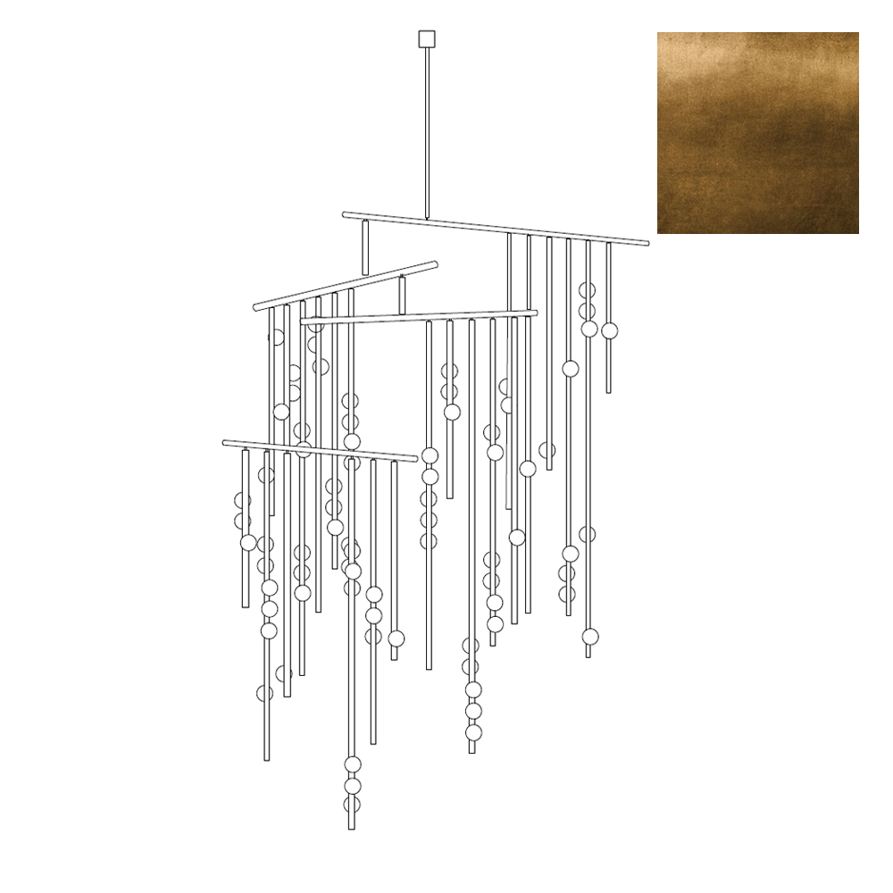 Orbis Moderne Minimaliste Baisse Système Antique Verre Lustre - Neutralighting