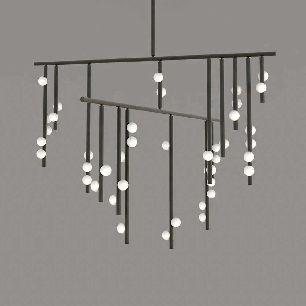Orbis Moderne Minimaliste Baisse Système Antique Verre Lustre - Neutralighting