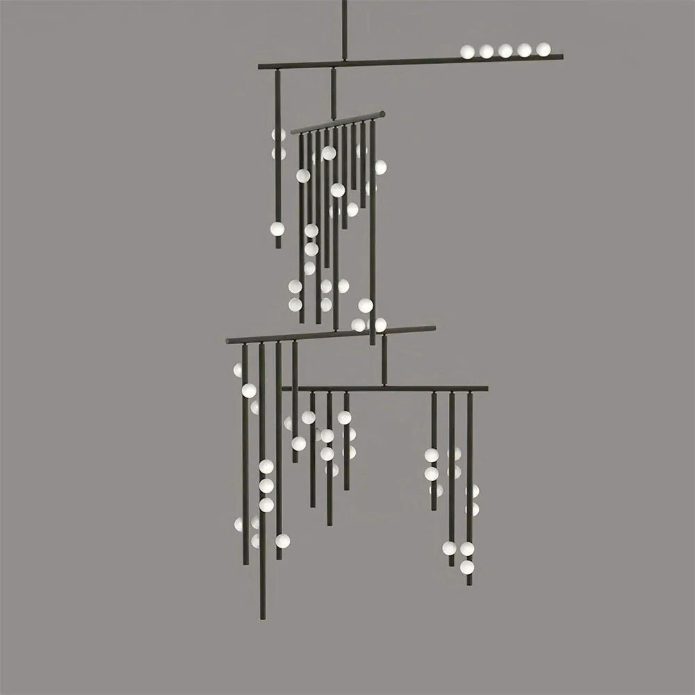 Orbis Moderne Minimaliste Baisse Système Antique Verre Lustre - Neutralighting