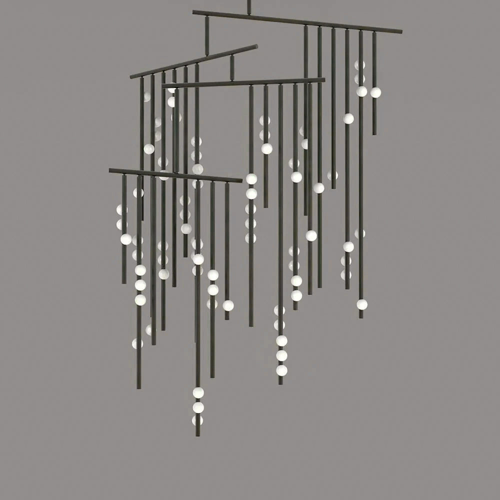 Orbis Moderne Minimaliste Baisse Système Antique Verre Lustre - Neutralighting