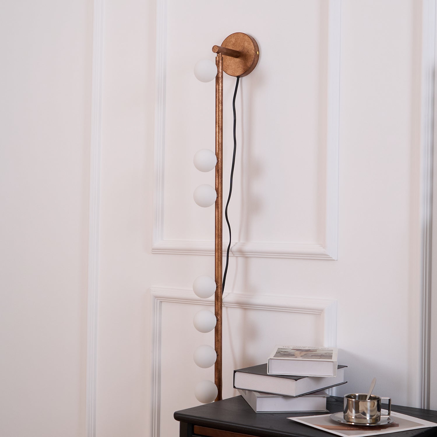 Pamela Tube Plug-in Brass Glass Wall Lamp - Neutralighting