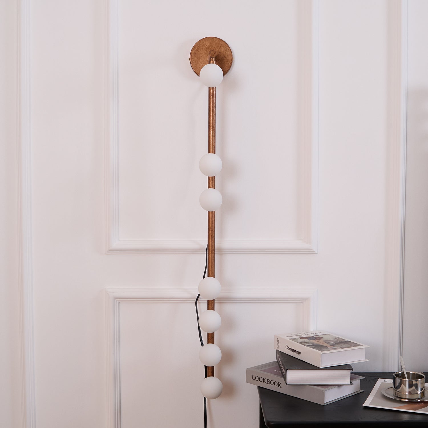Pamela Tube Plug-in Brass Glass Wall Lamp - Neutralighting