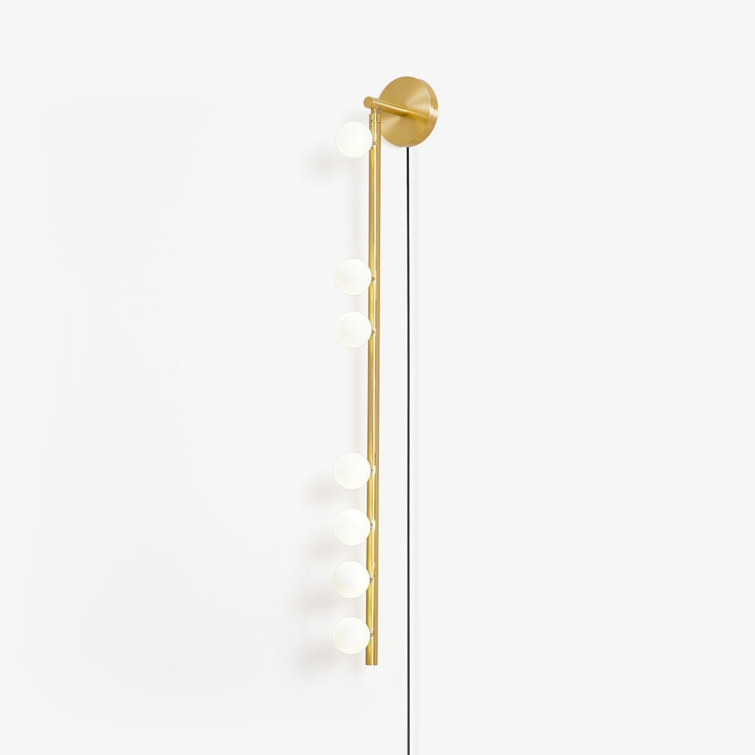 Pamela Tube Plug-in Brass Glass Wall Lamp - Neutralighting