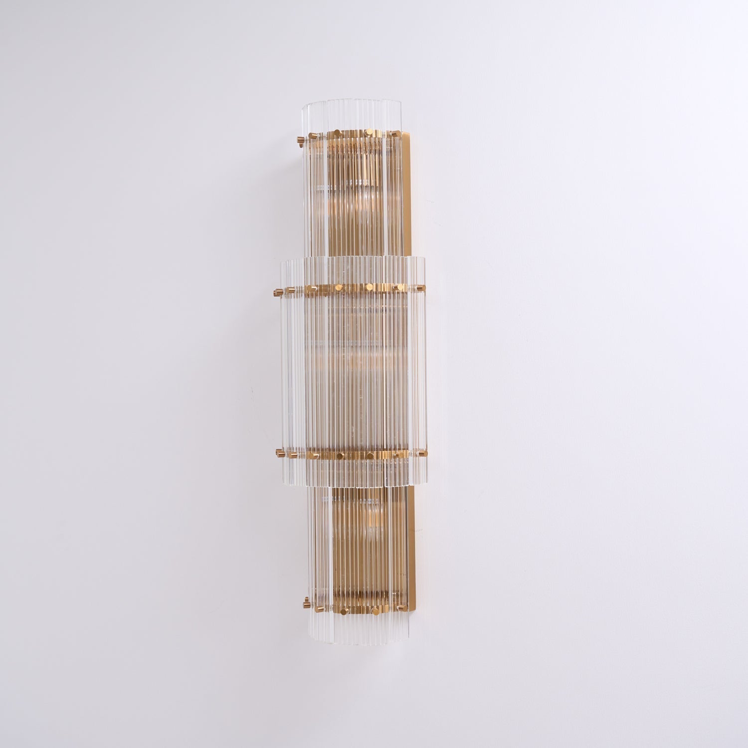 Aurora Wall Light Layered Glass Rods Copper Modern Vertical - Letslighting