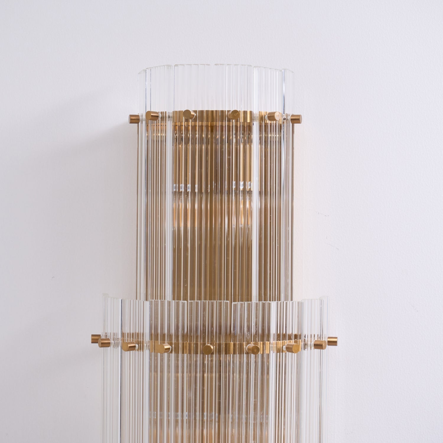 Aurora Wall Light Layered Glass Rods Copper Modern Vertical - Letslighting