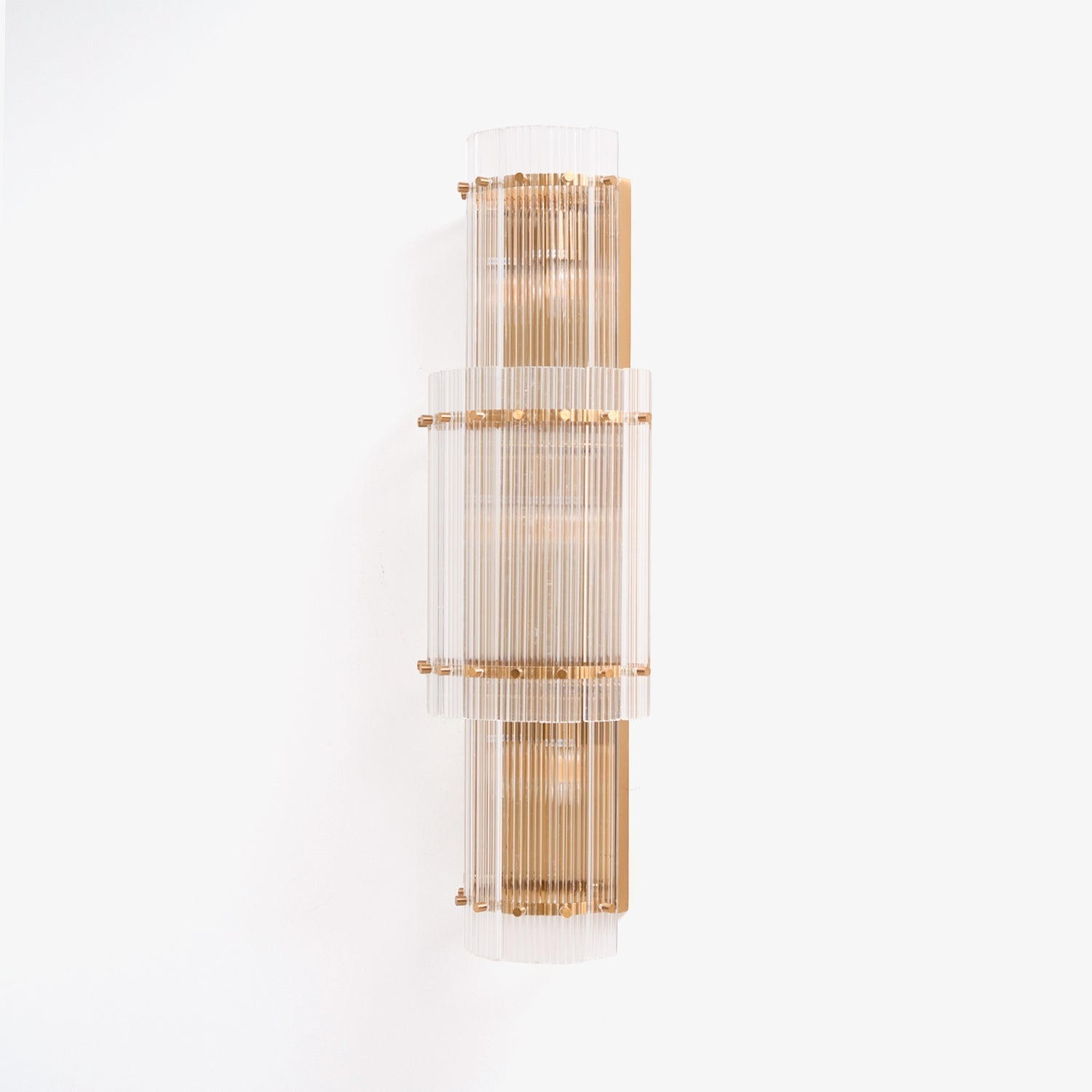 Aurora Wall Light Layered Glass Rods Copper Modern Vertical - Letslighting