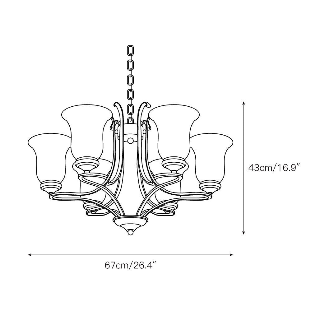 Ethos Prime Élégance Laiton Métal Verre Lustre - Neutralighting