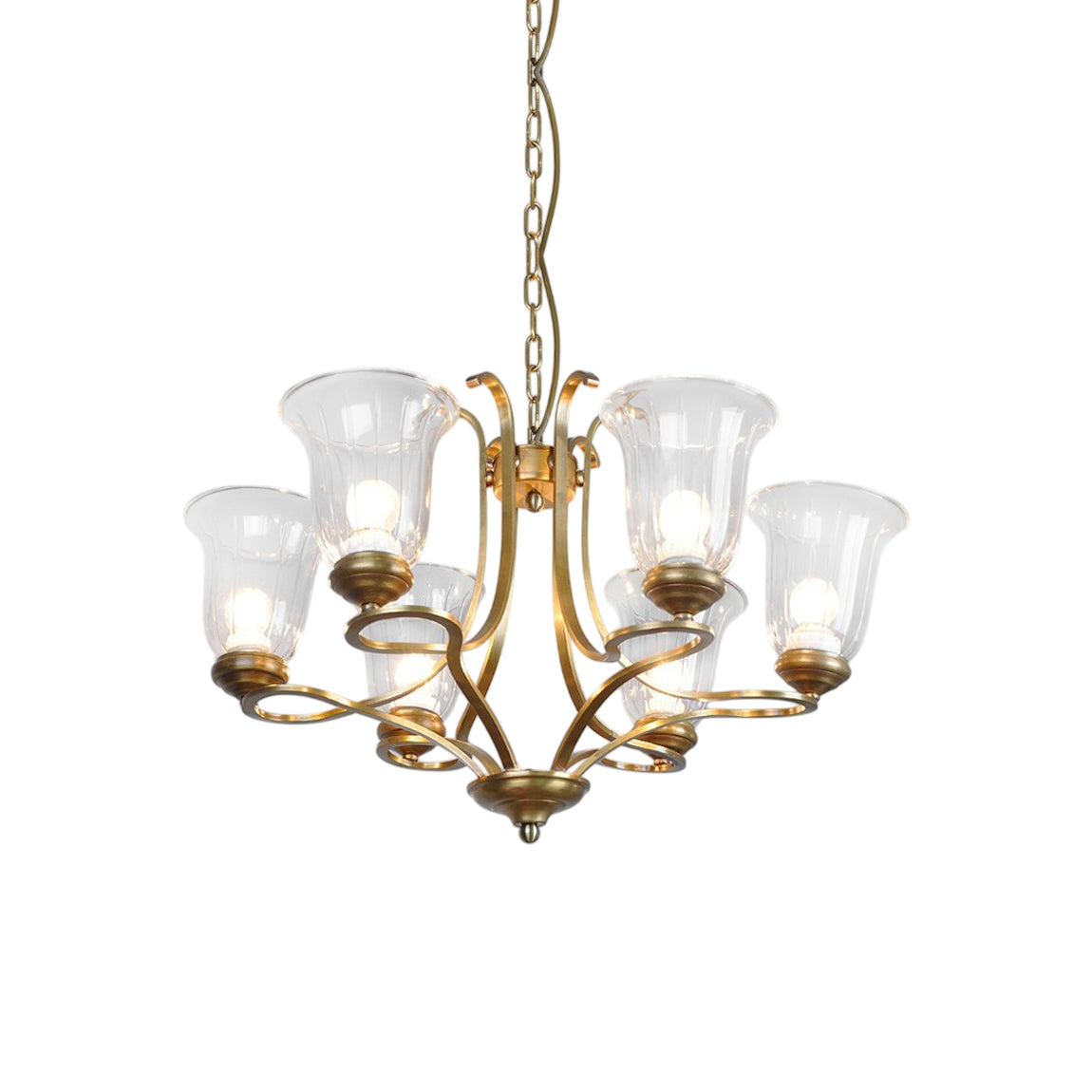 Ethos Prime Élégance Laiton Métal Verre Lustre - Neutralighting