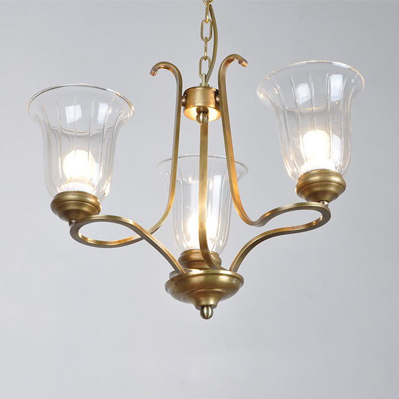 Ethos Prime Élégance Laiton Métal Verre Lustre - Neutralighting