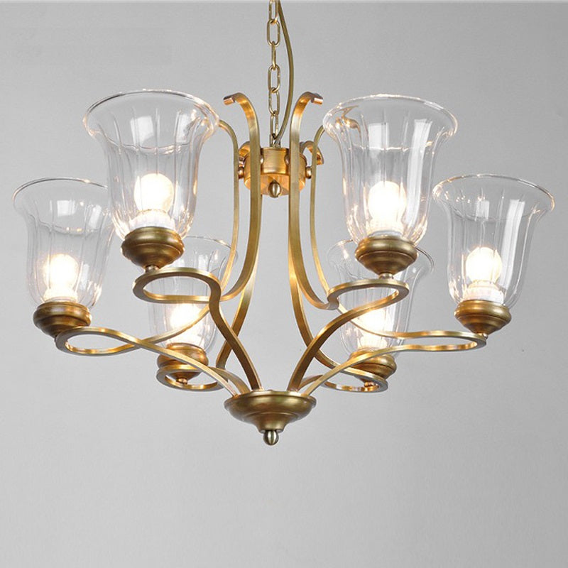 Ethos Prime Élégance Laiton Métal Verre Lustre - Neutralighting