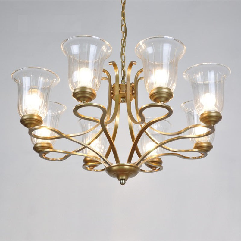 Ethos Prime Élégance Laiton Métal Verre Lustre - Neutralighting