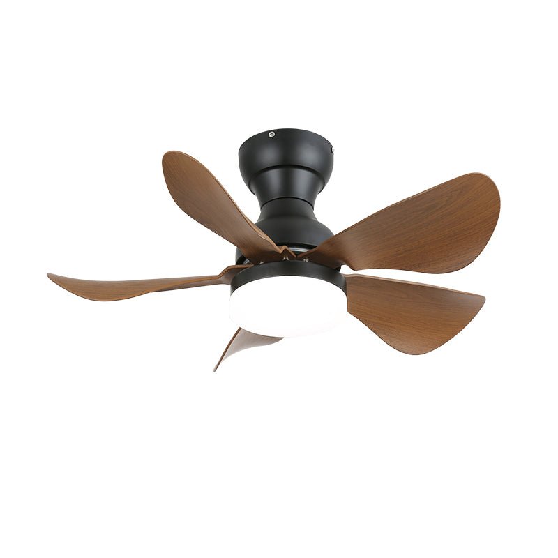 Ventilateur de plafond Callen en bois, finition noire