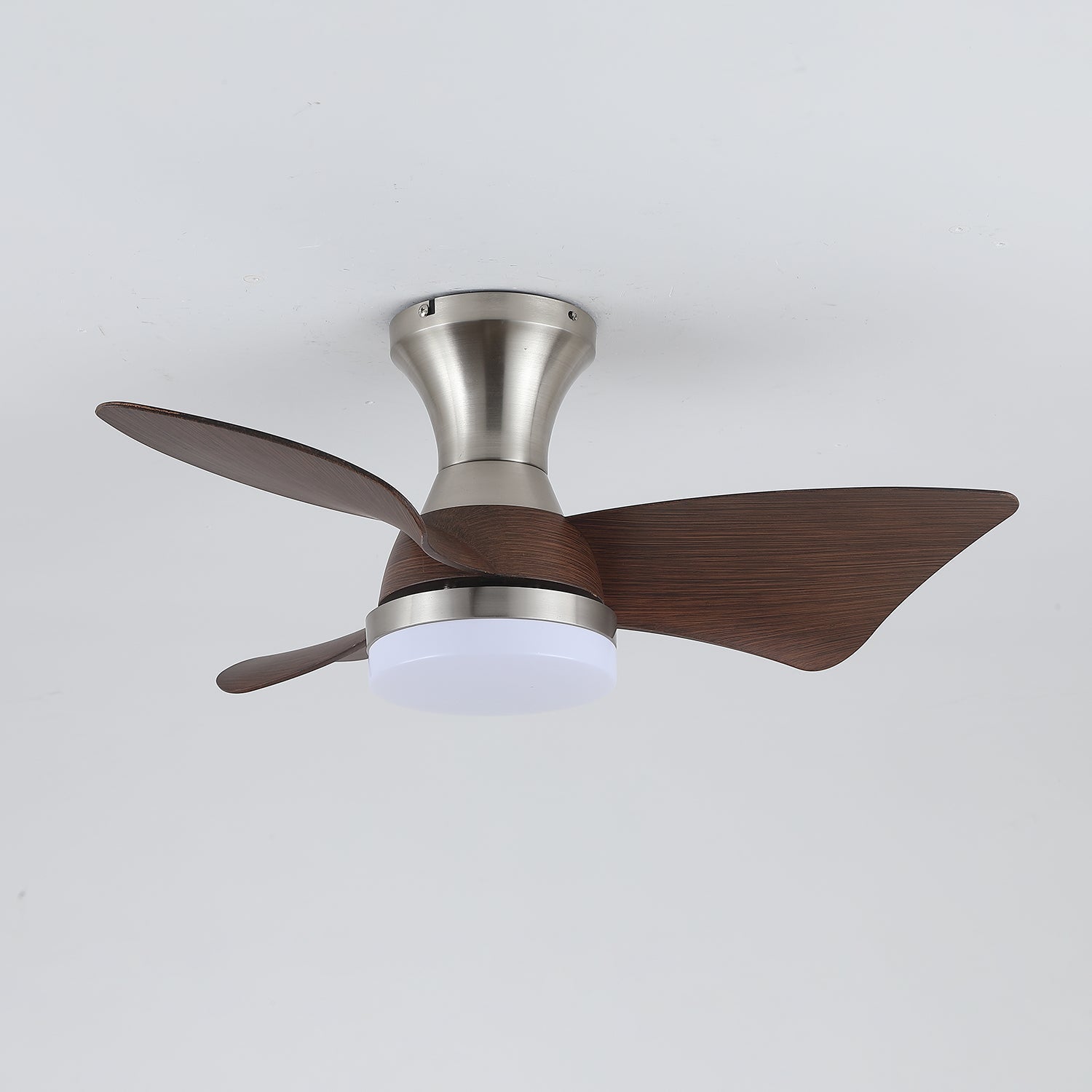Plafonnier Ventilateur Aureon Moderne en Bois, télécommande