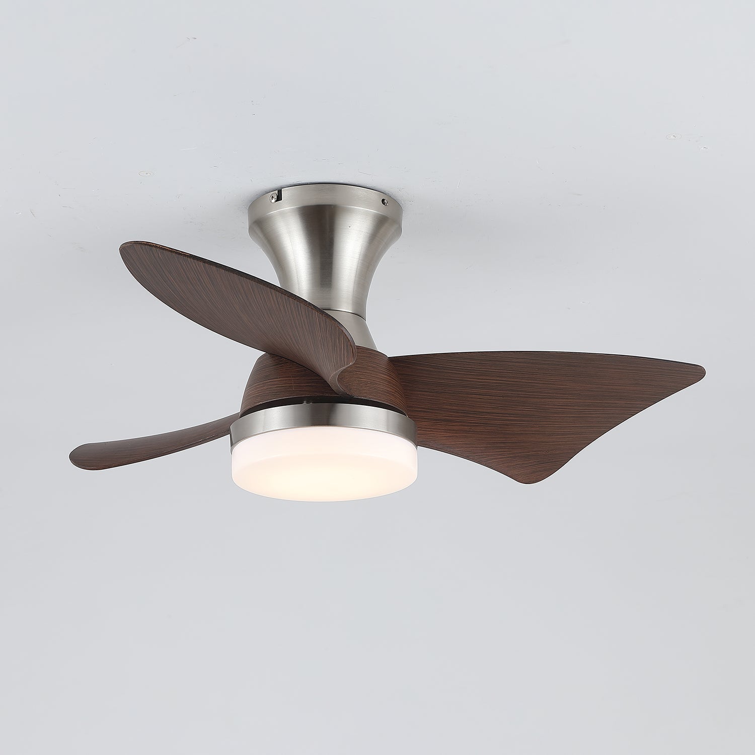Plafonnier Ventilateur Aureon Moderne en Bois, ventilateur en marche