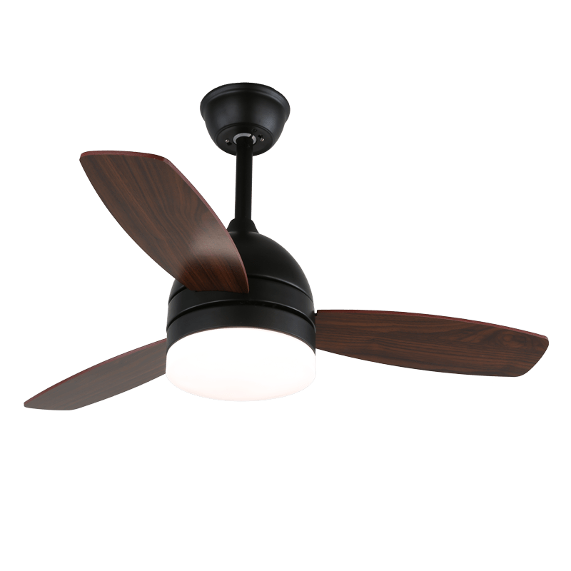 Ventilateur de plafond minimaliste Selena en bois avec lumière