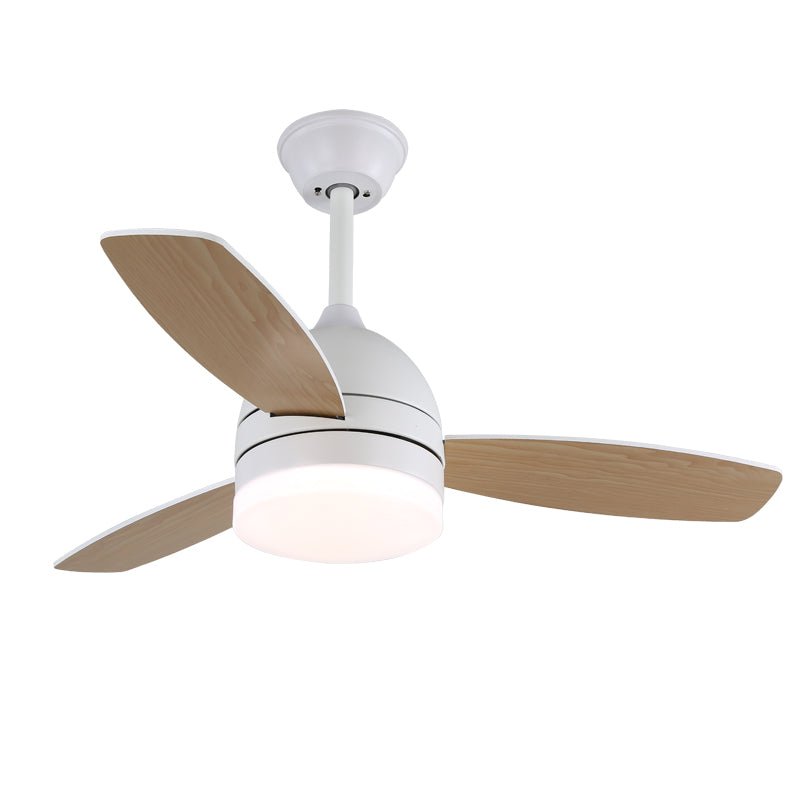 Ventilateur de plafond minimaliste Selena en bois avec lumière