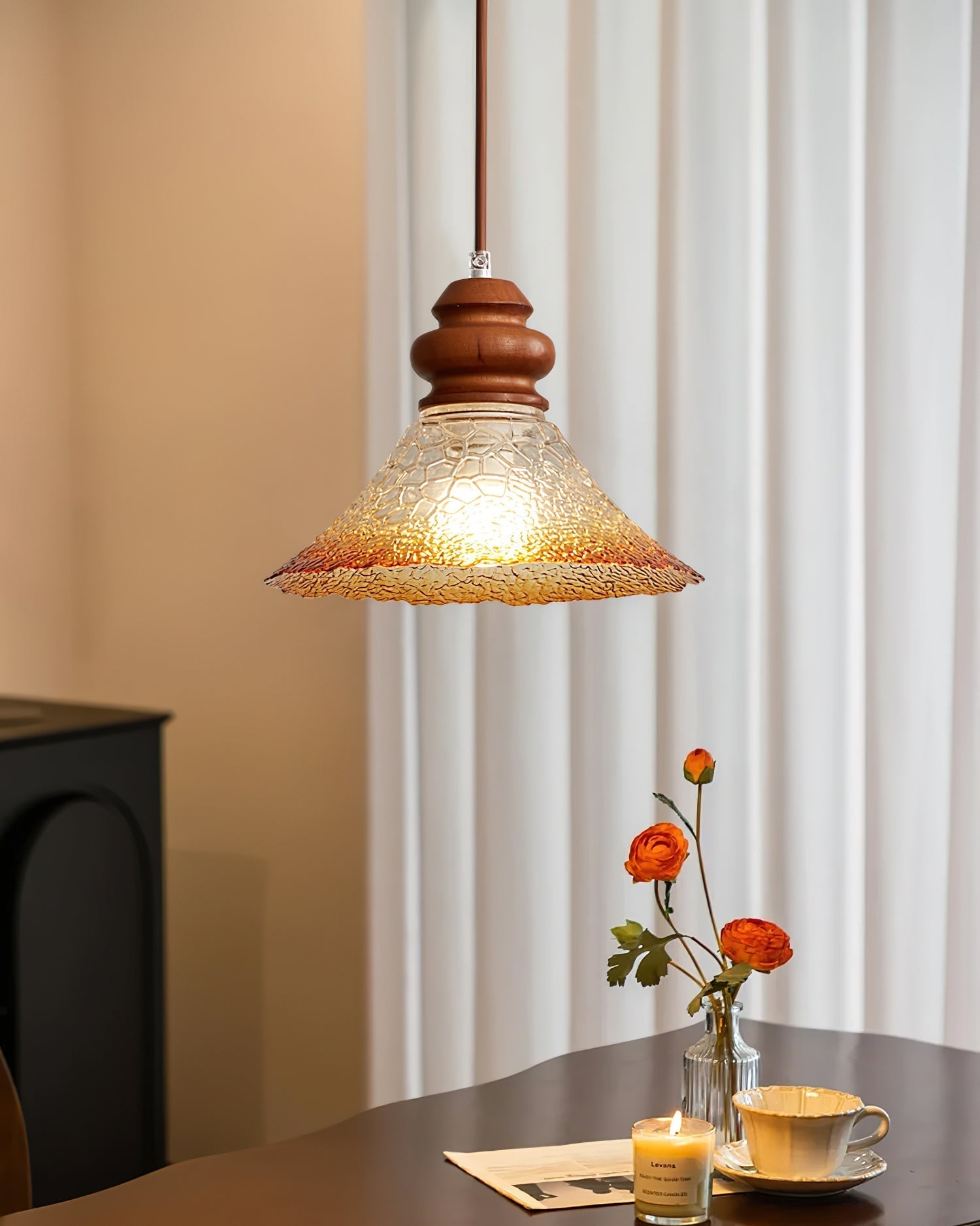 Brenna Suspension Accent en Verre Texturé - Neutralighting