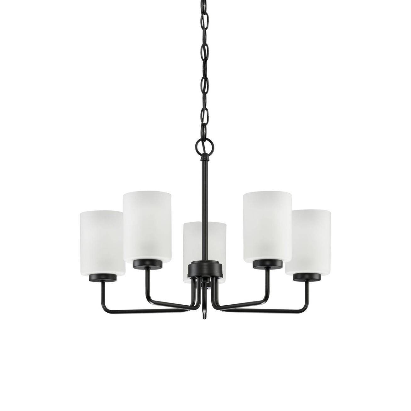 Neva Lustre Métal Noir Verre Minimaliste Moderne - Neutralighting