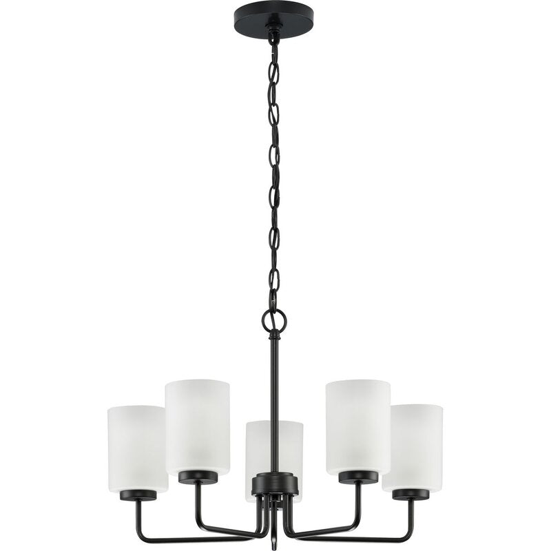 Neva Lustre Métal Noir Verre Minimaliste Moderne - Neutralighting