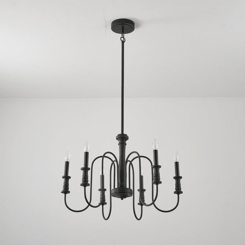 Volo Postmodern Luxury Wooden Metal Chandelier - Lamp Copper